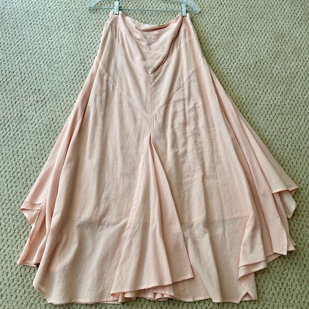 Free People Pink Asymmetrical Maxi Skirt